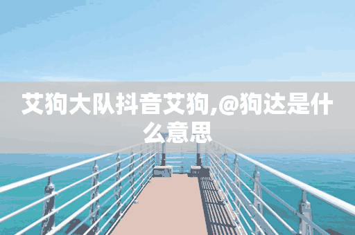 艾狗大队抖音艾狗,@狗达是什么意思